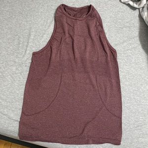 Maroon lulu lemon high neck swiftly tech